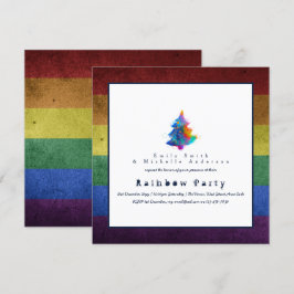 HBT Rainbow Julgran Party Gay pride Inbjudningar