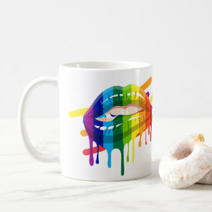 HBT Rainbow Läppar Kaffemugg