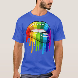 HBT Rainbow Läppar Pride Gay, Homoseual, Lesbisk T Shirt