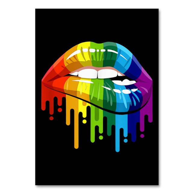 HBT Rainbow Lip Gay pride Bordsnummer (Framsidan)