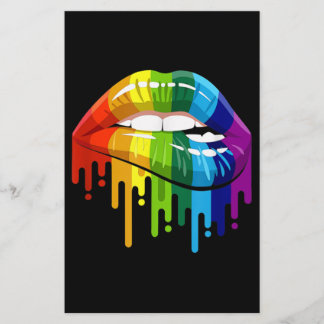 HBT Rainbow Lip Gay pride Brevpapper
