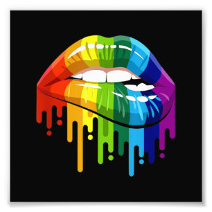 HBT Rainbow Lip Gay pride Fototryck
