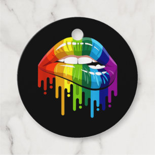 HBT Rainbow Lip Gay pride Gåvor Etiketter