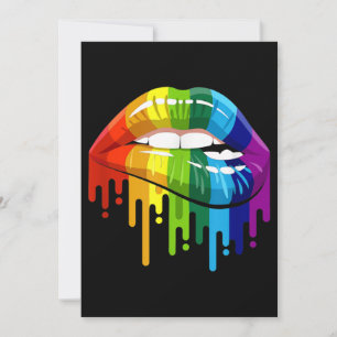 HBT Rainbow Lip Gay pride Inbjudningar