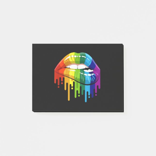 HBT Rainbow Lip Gay pride Post-it Block (Framsida)