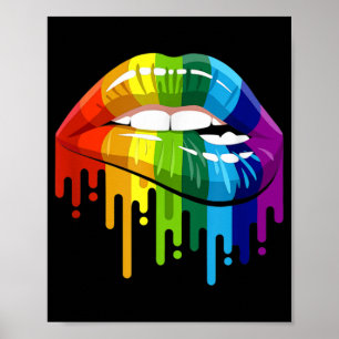 HBT Rainbow Lip Gay pride Poster