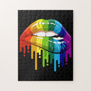 HBT Rainbow Lip Gay pride Pussel
