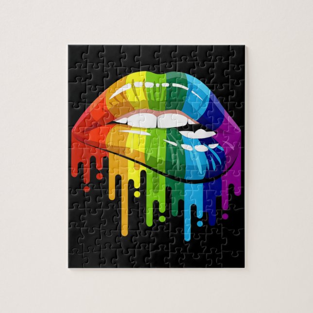 HBT Rainbow Lip Gay pride Pussel (Vertikal)