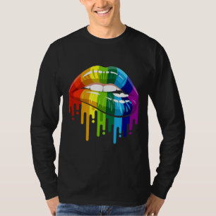 HBT Rainbow Lip Gay pride T Shirt
