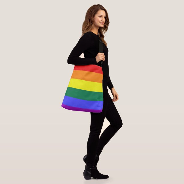 HBT Rainbow Pride Flagga POA Kor Body Bag Bag Axelväska (På modell)