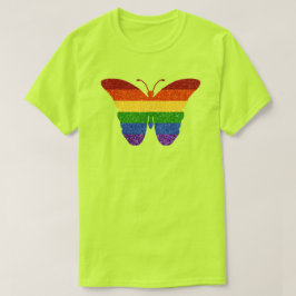 HBT Rainbow Pride Glitter Butterfly T Shirt
