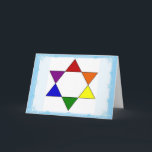HBT Rainbow Pride Jewish Star Chanukah Card Helgkort<br><div class="desc">Önska dina kära på Chanukah,  och alltid!</div>