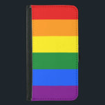 HBT Rainbow Rand Plånboksfodral För Samsung Galaxy S5<br><div class="desc">Visa ditt stöd genom att bära det här LGBT-plånboksärendet. Den enkla regnbågsstrimlade konstruktionen omfattar skuggor av rött,  orange,  gult,  grönt,  blått och lila. Visa ditt pride!</div>