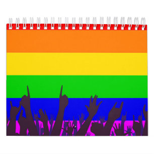 HBT Rainbow Transgender Rainbow Flagga med väv Kalender