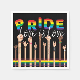 HBT-regnbåge för gay Pride-fest servett