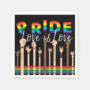 HBT-regnbåge för gay Pride-fest servett