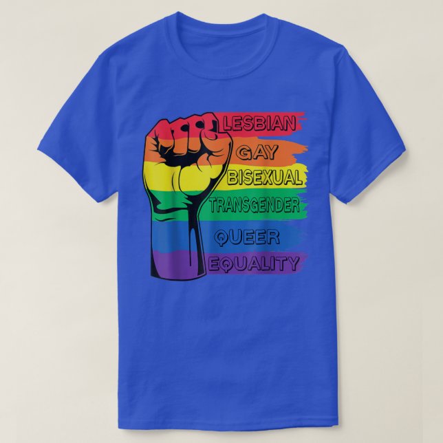 HBT-regnbåge, första Pridet, månaden HBT TQ Gay pr T Shirt (Design framsida)