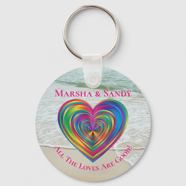 HBT-regnbåge i hela Kärlek är Bra Nyckelring (Framsida)