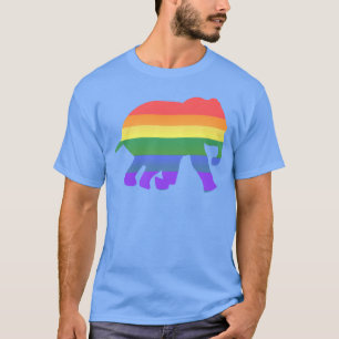 HBT-regnbågsfärgad elefant present T Shirt