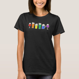 HBT-regnbågsflagga för gay-ölglas lesbisk HBTQ-pri T Shirt