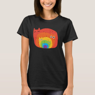 HBT-regnbågskatter i katter HBT-flagga Pride Month T Shirt