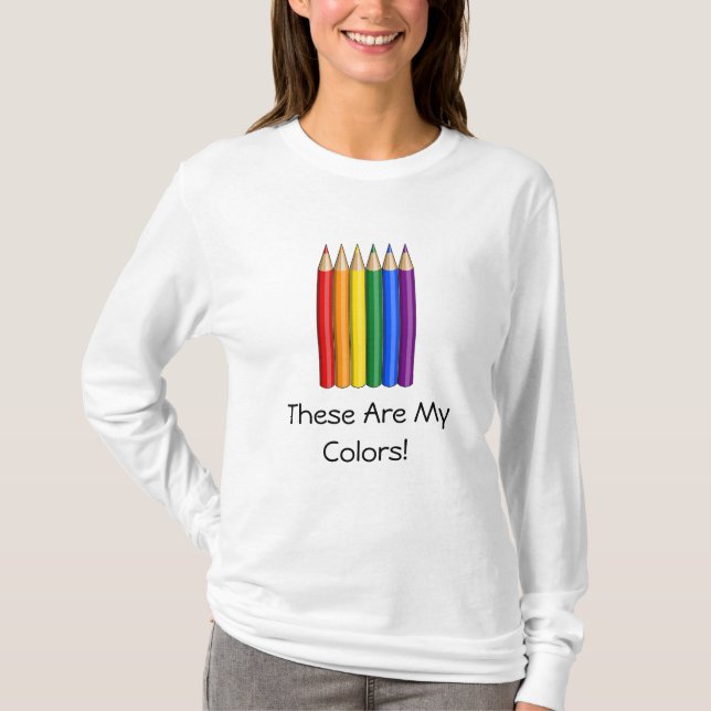 HBT regnbågsstolthetspennor T-Shirt (Framsida)