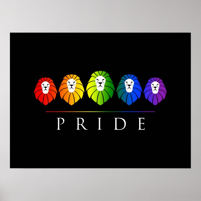 HBT-stolthet hos Lejon - HBTQ Poster (Framsidan)