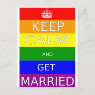 HBT-T-Gay Marriage Behålla lugn and Get Married Vykort