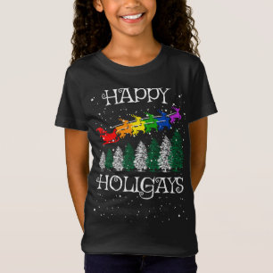 HBT TQ Gay Lesbisk Jul Pride Lycklig Huligays R. T Shirt
