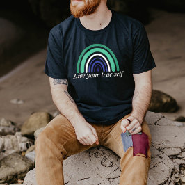 HBT TQ Gay Man Flagga: Lev ditt sanna liv T Shirt