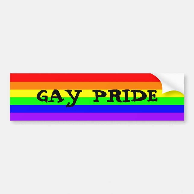 HBT TQ Gay pride Rainbow Flagga Bumper Sticker Bildekal (Framsidan)