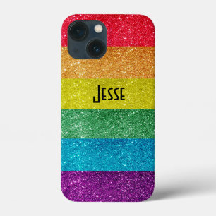 HBT TQ Gay pride Rainbow Glitter Flagga