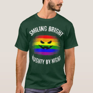 HBT TQ Halloween Gay Lesbisk Jack o lantern Naught T Shirt