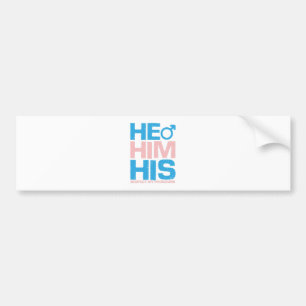 HBT TQ Han respekterar min Gender Pronouns Bildekal