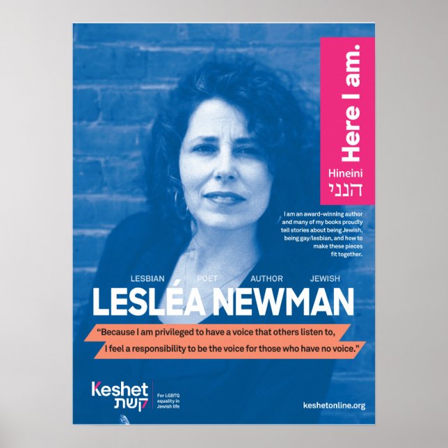 HBT TQ Jewish Heroes Poster - Leslea Newman (Framsidan)