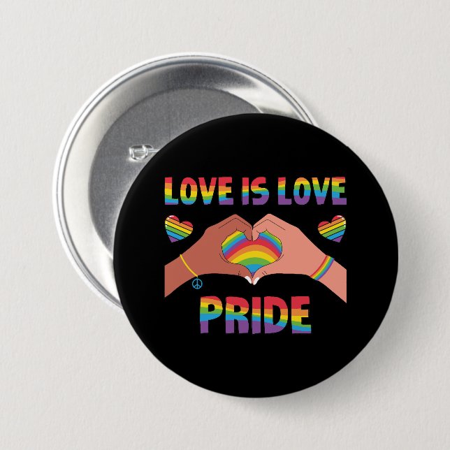 HBT-TQ - Kärlek är Kärlek - Pride Knapp (Framsida & baksida)
