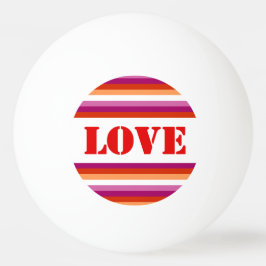 HBT TQ+ Lesbisk Flagga med Kärlek Rand Pride - Pingisboll