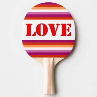 HBT TQ+ Lesbisk Flagga med Kärlek Rand Pride - Pingisracket