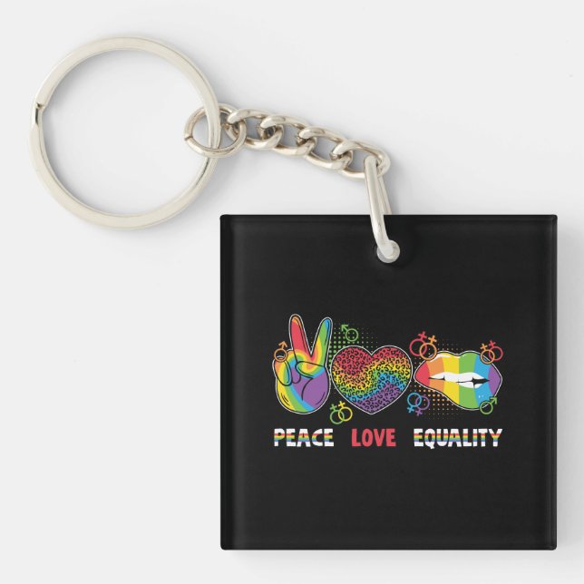 HBT-TQ - Peace, Kärlek, Equality - Rainbow Färg (Framsidan)