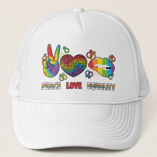 HBT-TQ - Peace, Kärlek, Equality - Rainbow Färg Keps