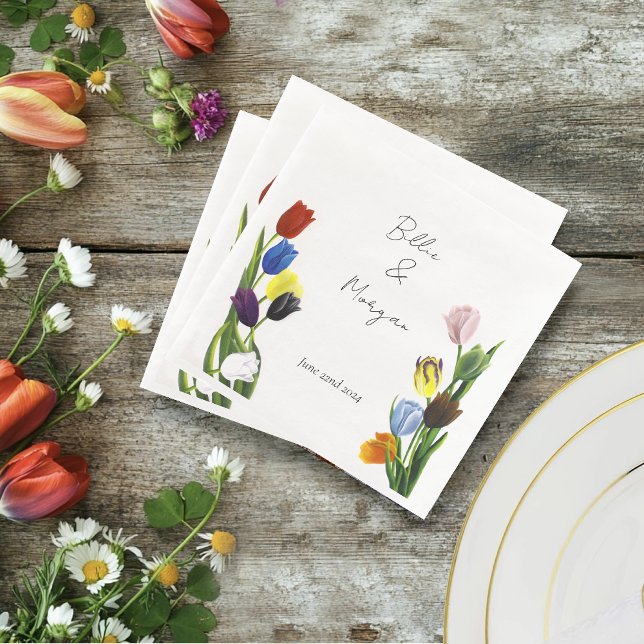 HBT TQ plus Tulips Flowers Pappersservett (Skapare uppladdad)