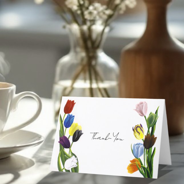 HBT TQ plus Tulips Flowers Tack Kort (Skapare uppladdad)