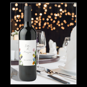 HBT TQ plus Tulips Flowers Vinflaska Etikett