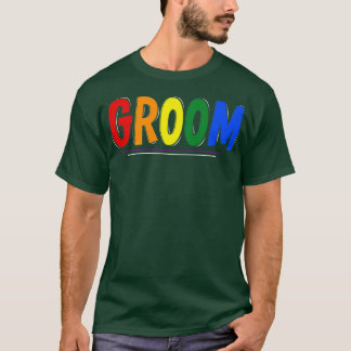 HBT TQ Pride Bröllop Groom T Shirt
