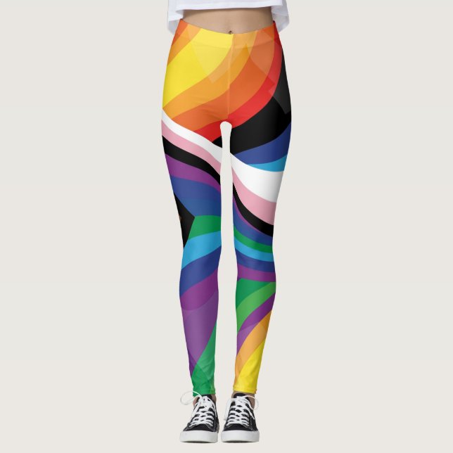 HBT TQ+ Pride Firande: Speciell design Leggings (Framsida)