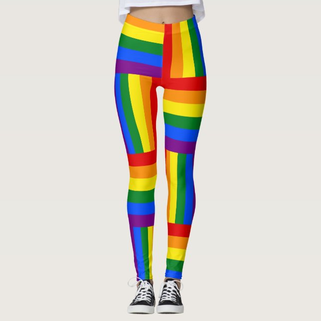 HBT TQ+ Pride Flagga Inspired Leggings (Framsida)
