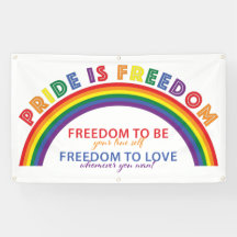HBT TQ-Pridet är Freedom Rainbow White Background