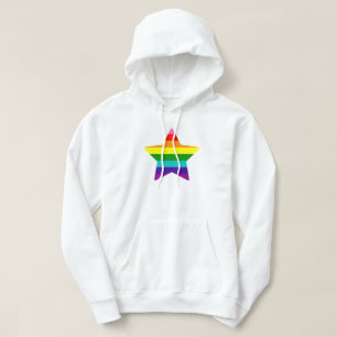 HBT TQ-Pridet Flagga Regnbåge Julstjärnan Hoodie