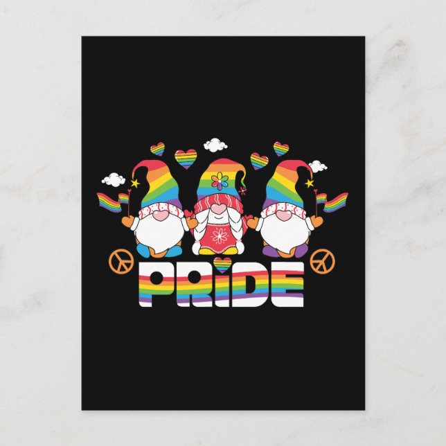 HBT TQ - Pridet - Garden Gnome - Rainbow Färg Vykort (Framsida)