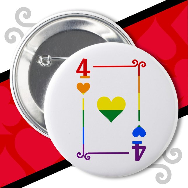 HBT TQ-Pridets Flagga för uppspelningskort 4-korts Knapp (Skapare uppladdad)